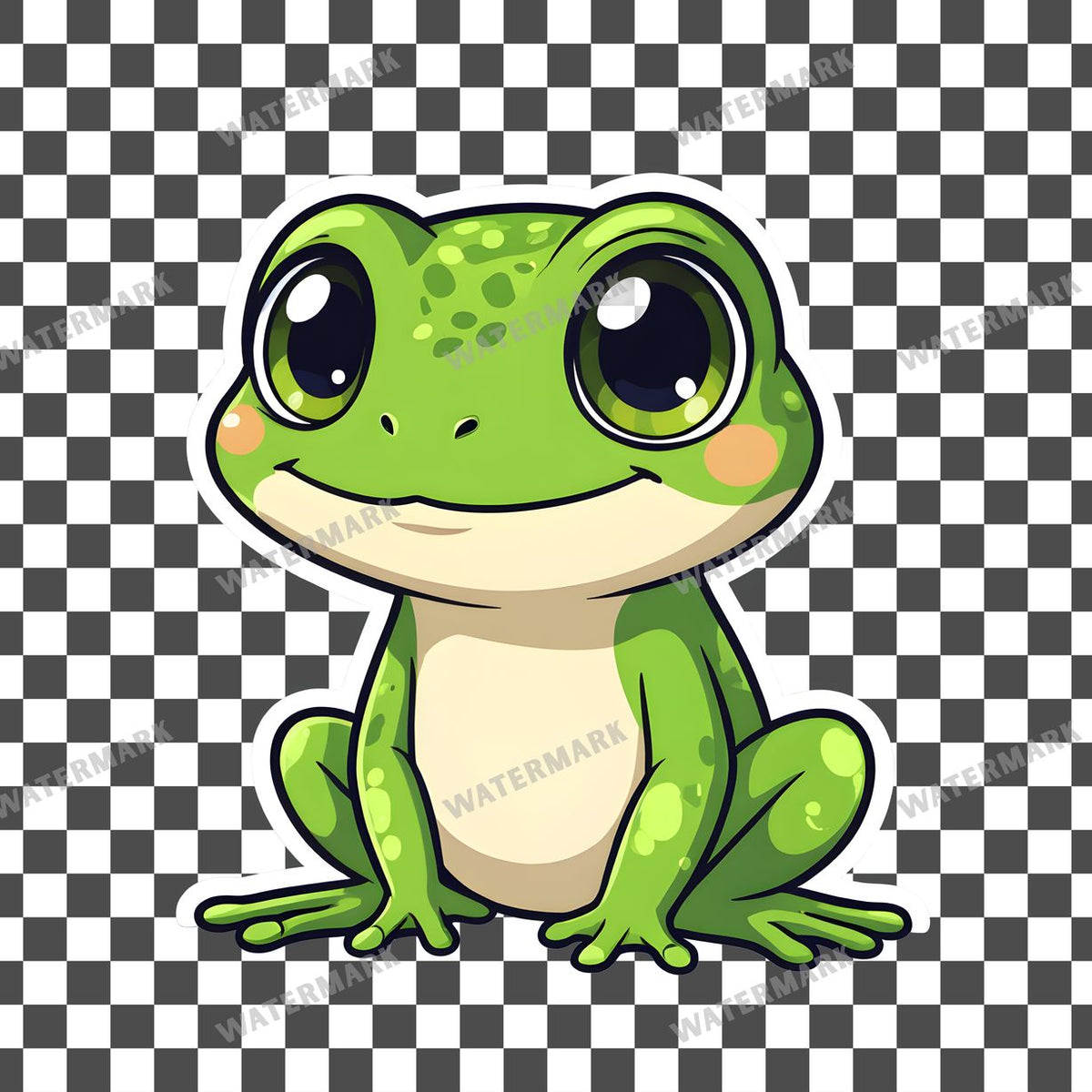 Chibi Style Frog Clipart Pngs