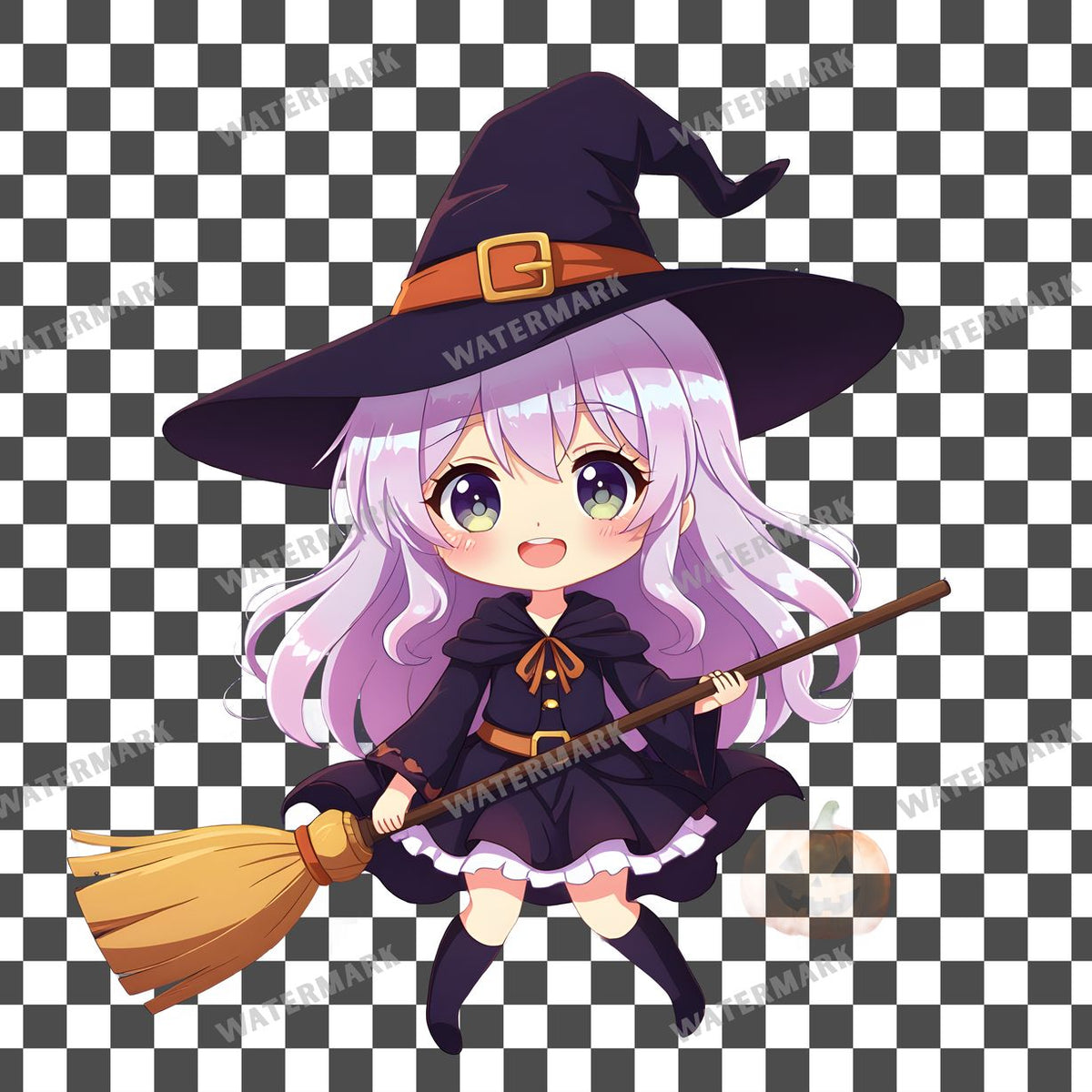 Chibi Witch Girl Clipart Pngs