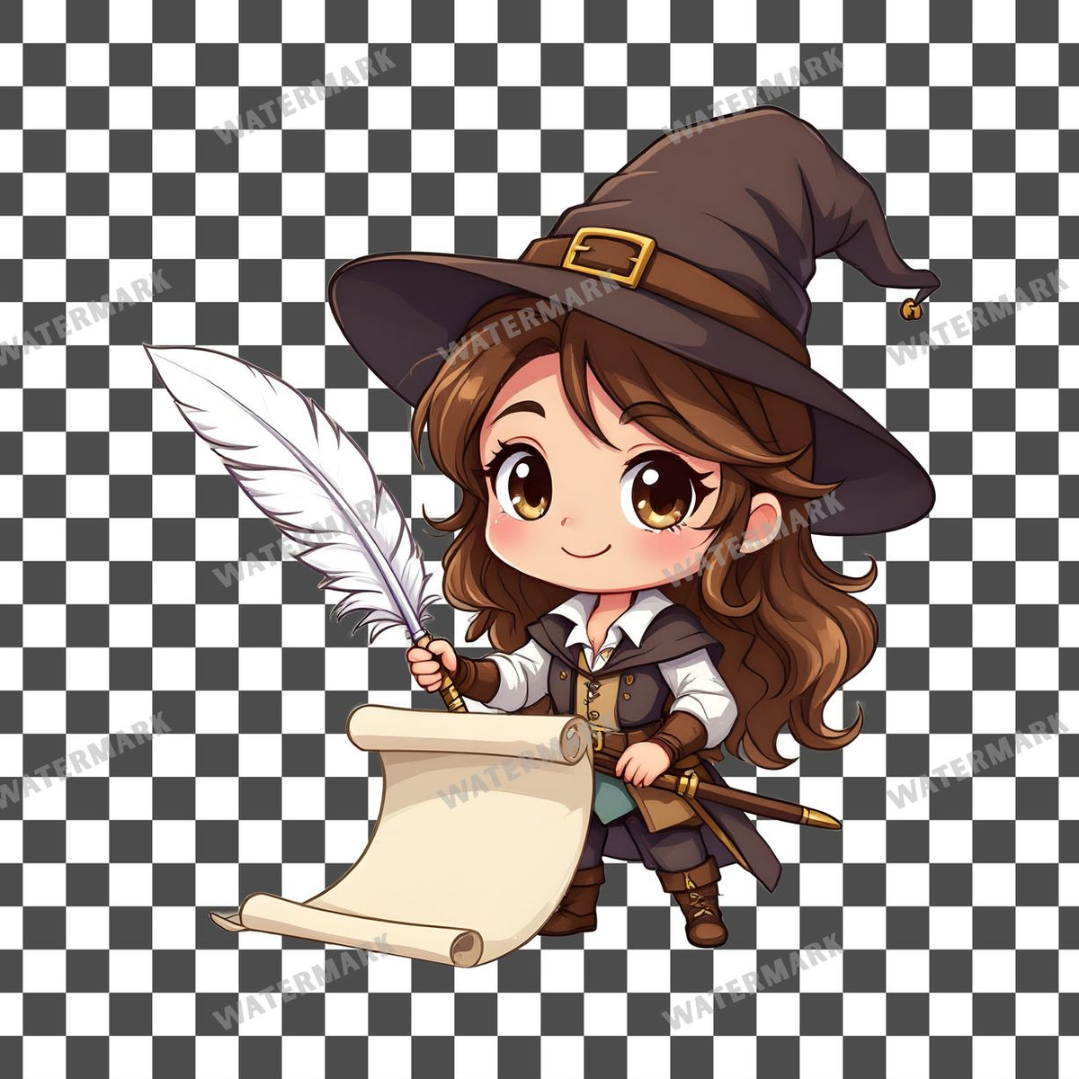 Chibi Writer Clipart Pngs