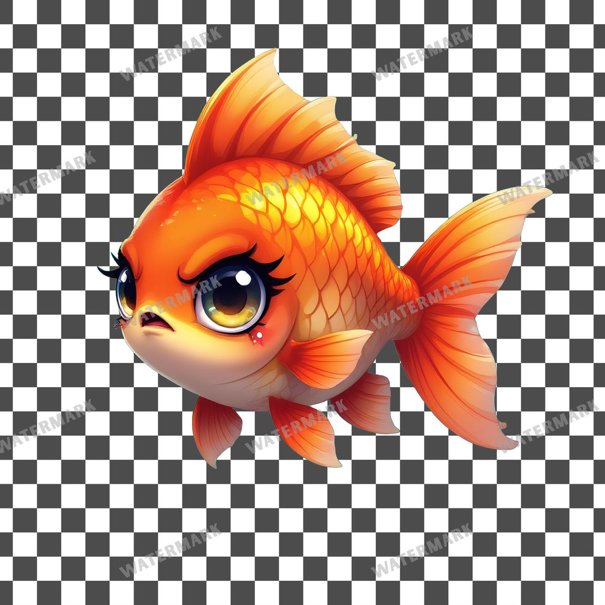 Chibi Zombie Goldfish Clipart Pngs