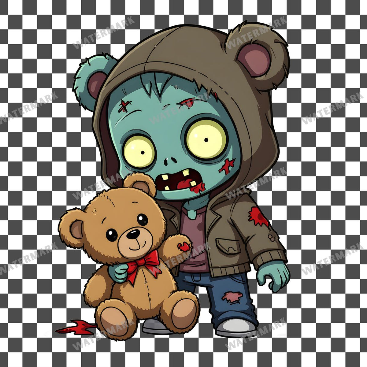 Chibi Zombieteddy Clipart Pngs
