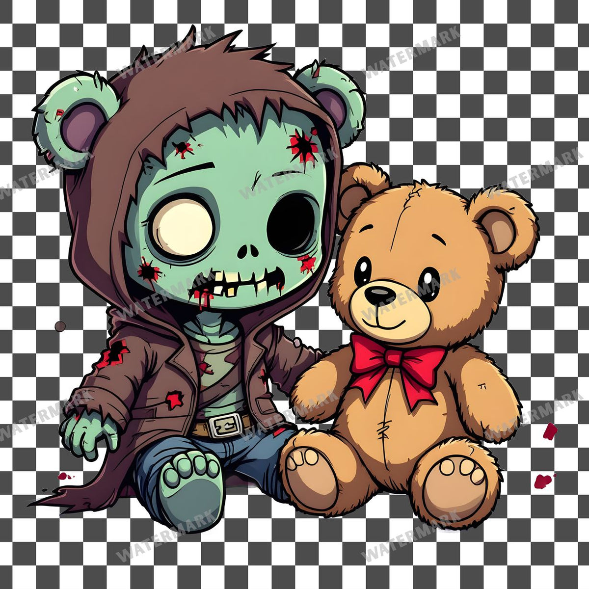 Chibi Zombieteddy Clipart Pngs