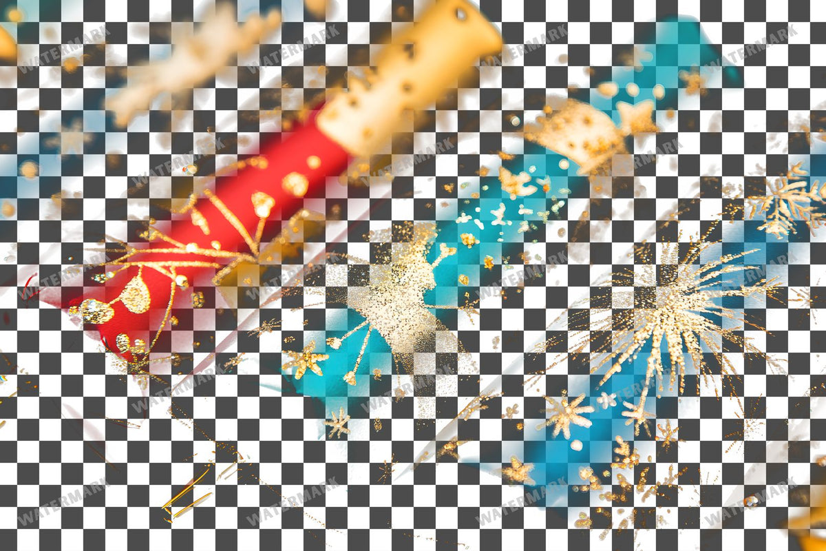 Christmas Crackers Transparent Overlay Pngs