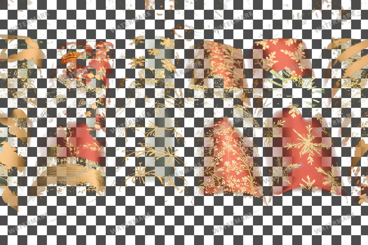Christmas Crackers Transparent Overlay Pngs