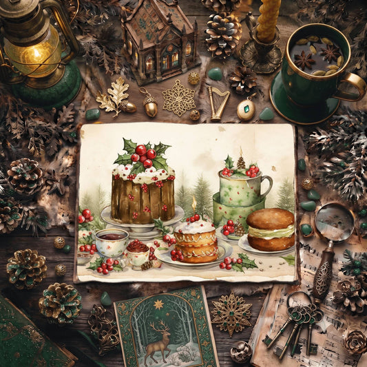 Christmas Desserts Digital Papers