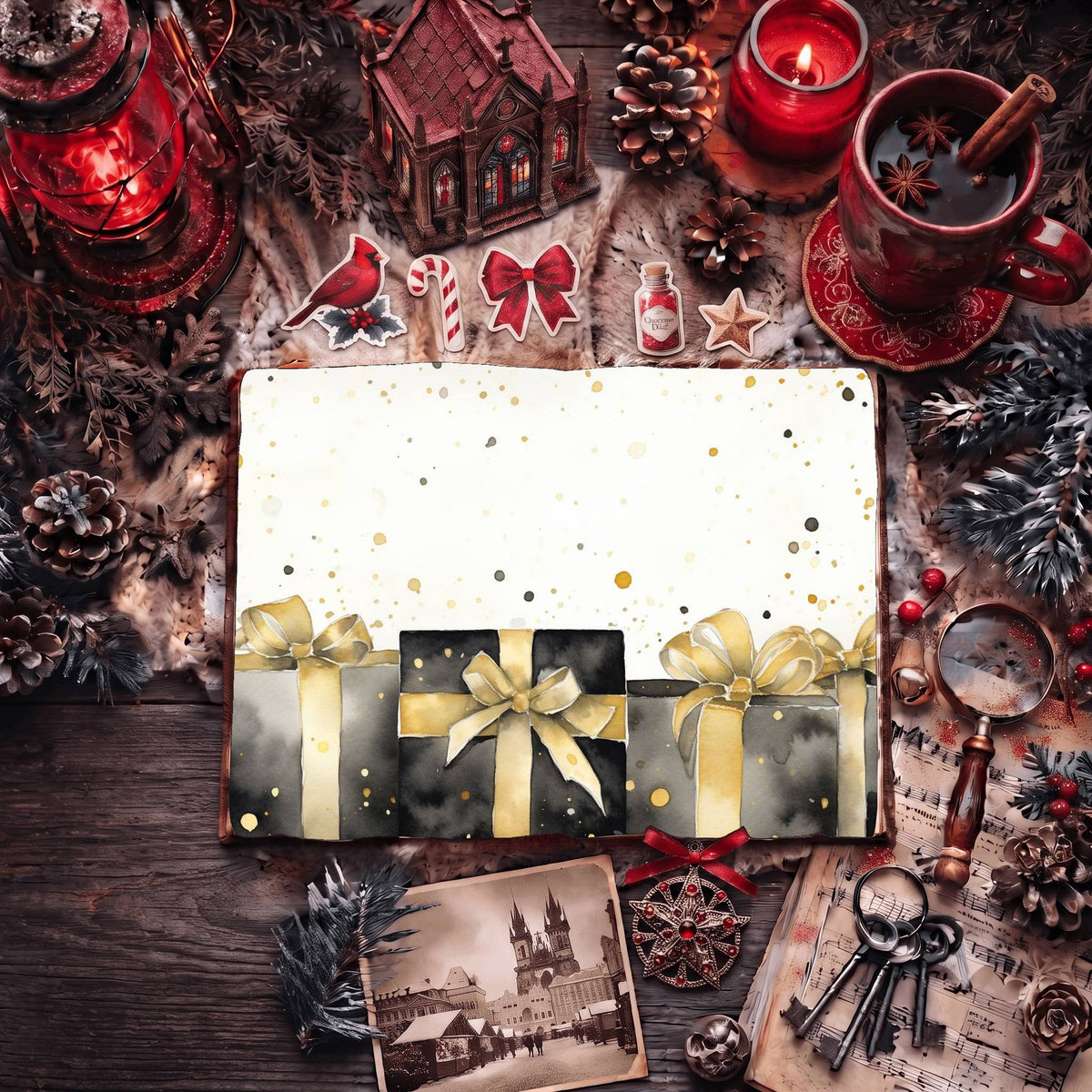 Christmas Gifts Digital Papers