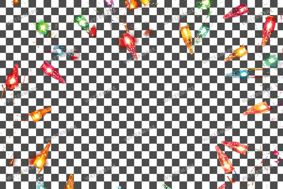 Christmas Lights Transparent Overlay Pngs