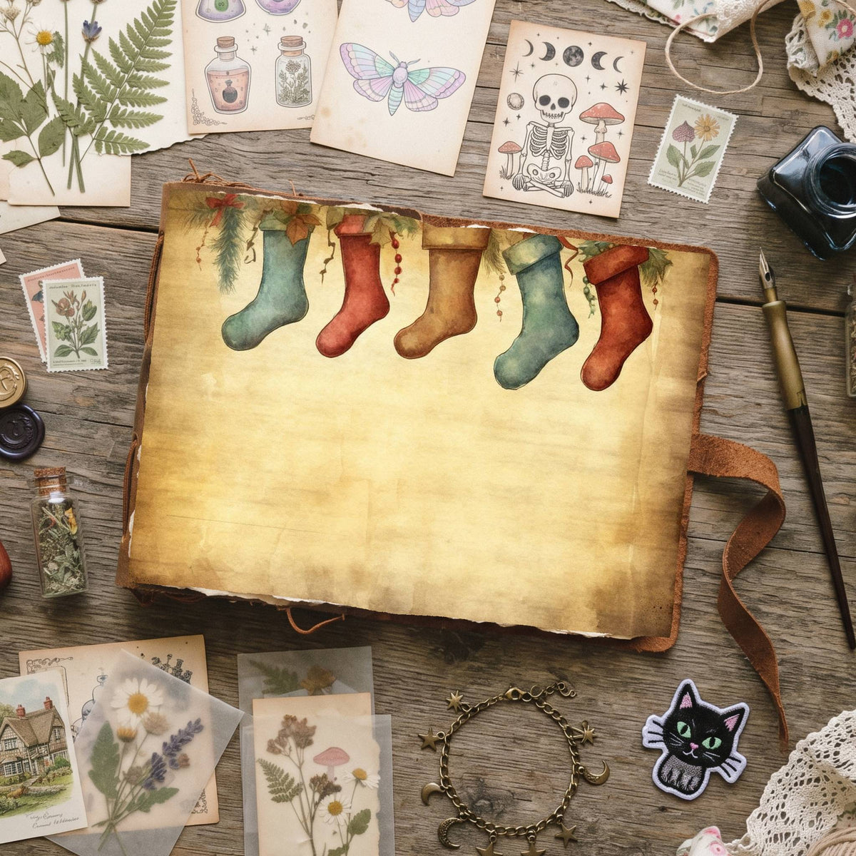 Christmas Stockings Digital Papers