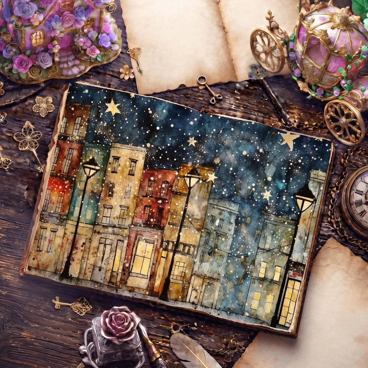 Christmas Street Digital Papers