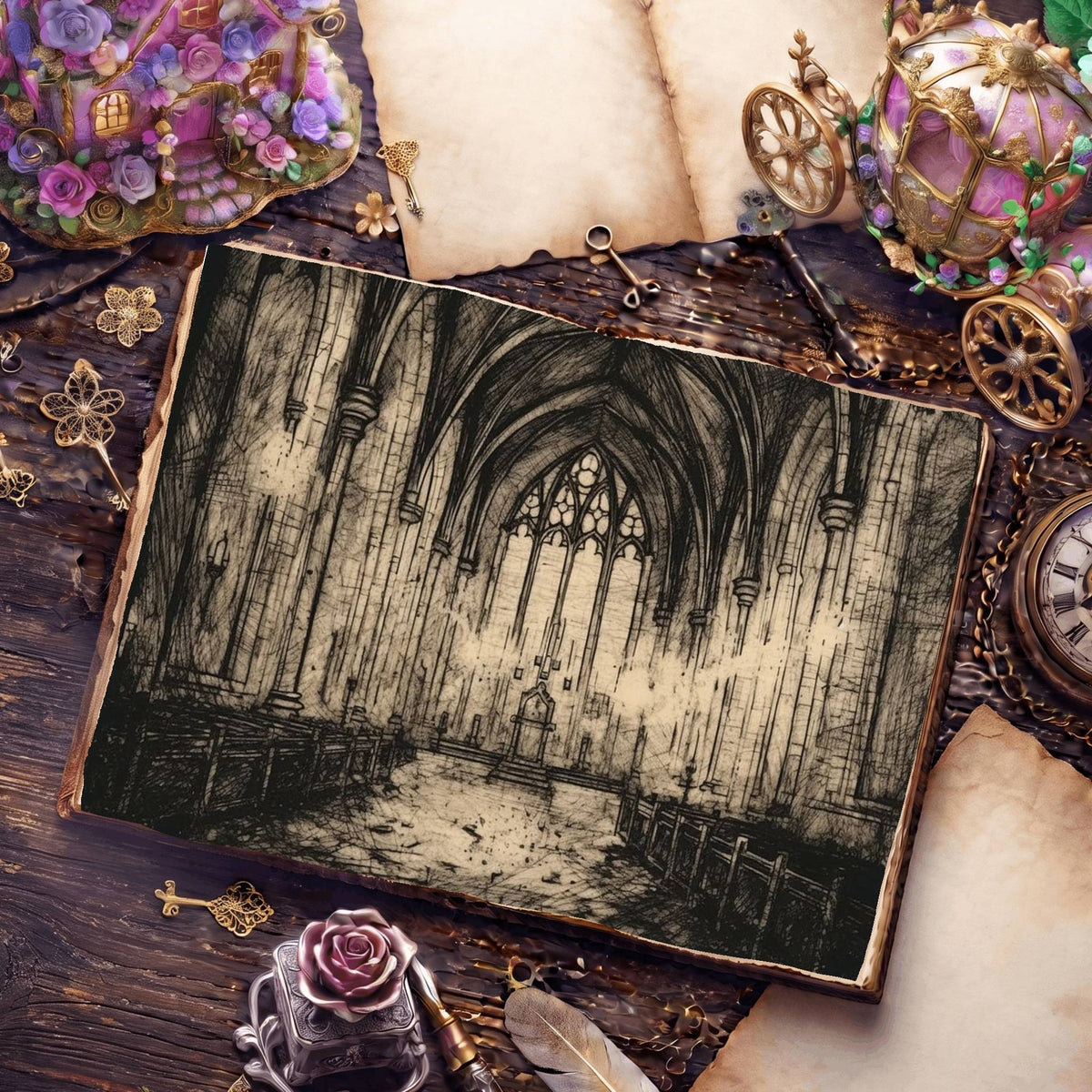 Church Aisle Digital Papers