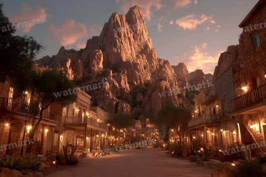 Cinematic Western Scene Backdrop Images