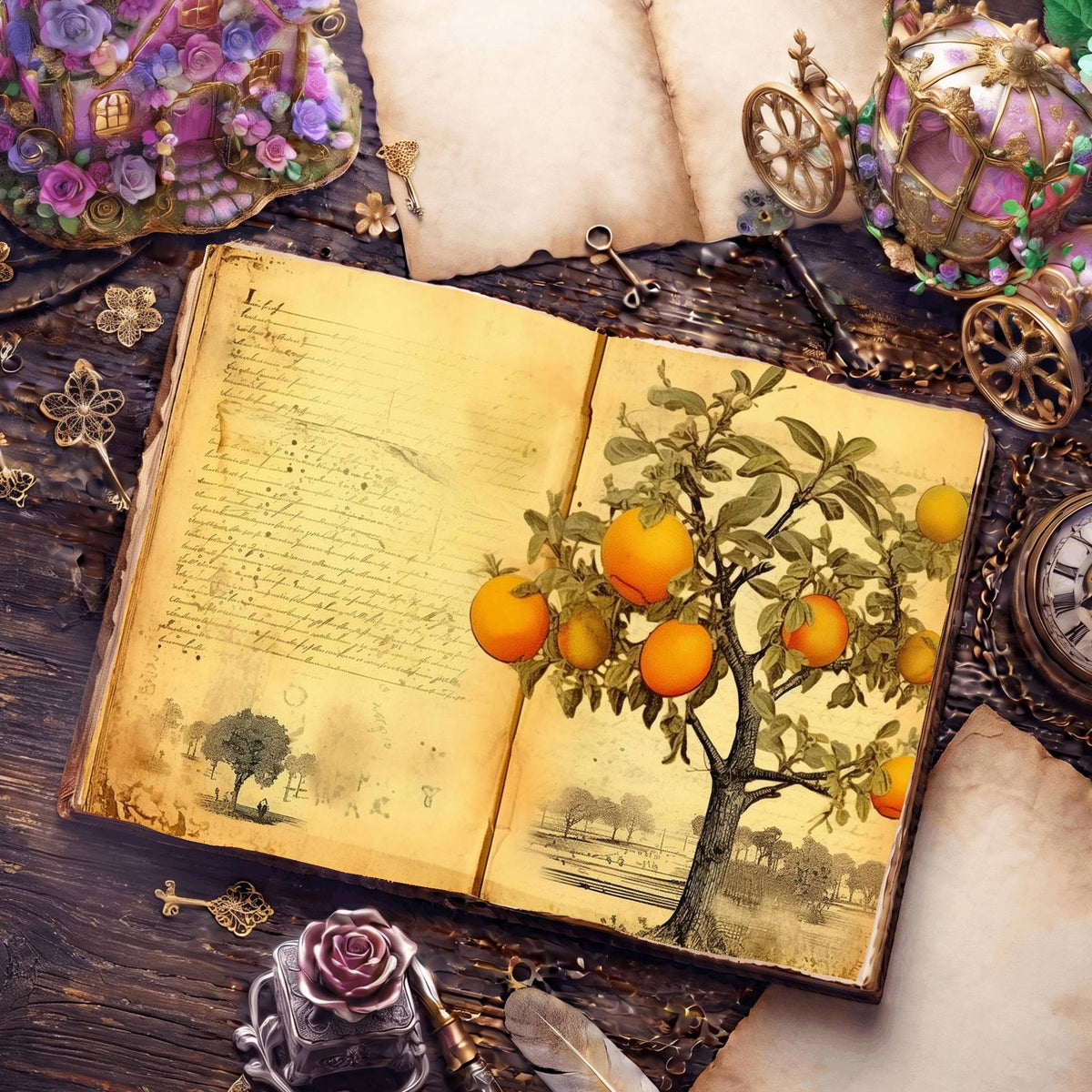 Citrus Fruit Digital Papers