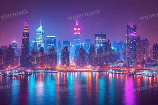 City Lightskyline Night Backdrop Images