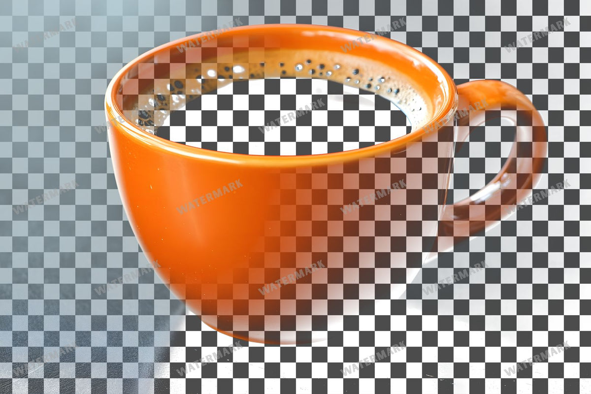 Coffee Cup PNG overlay on a transparent checkered background, preview 2