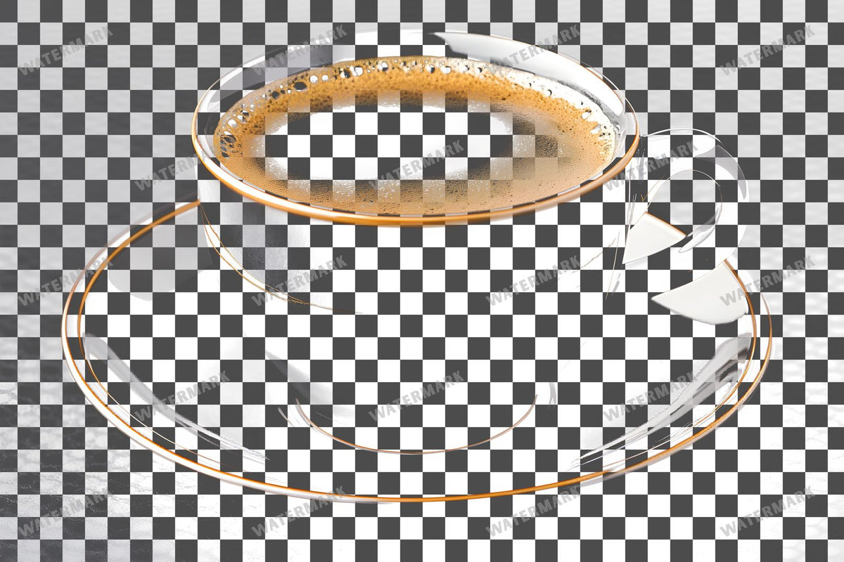 Coffee Cup PNG overlay on a transparent checkered background, preview 2