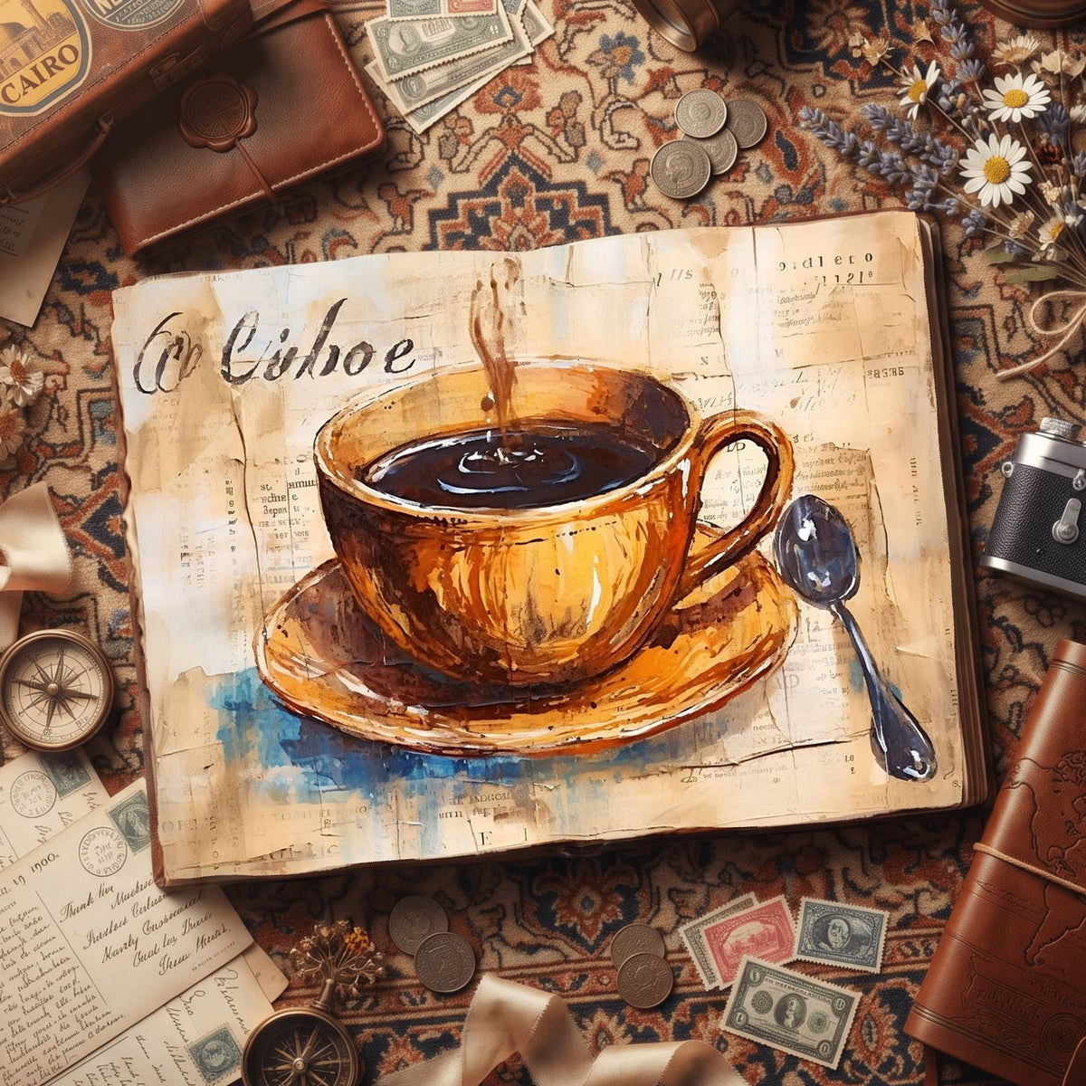 Coffee Cups Digital Papers