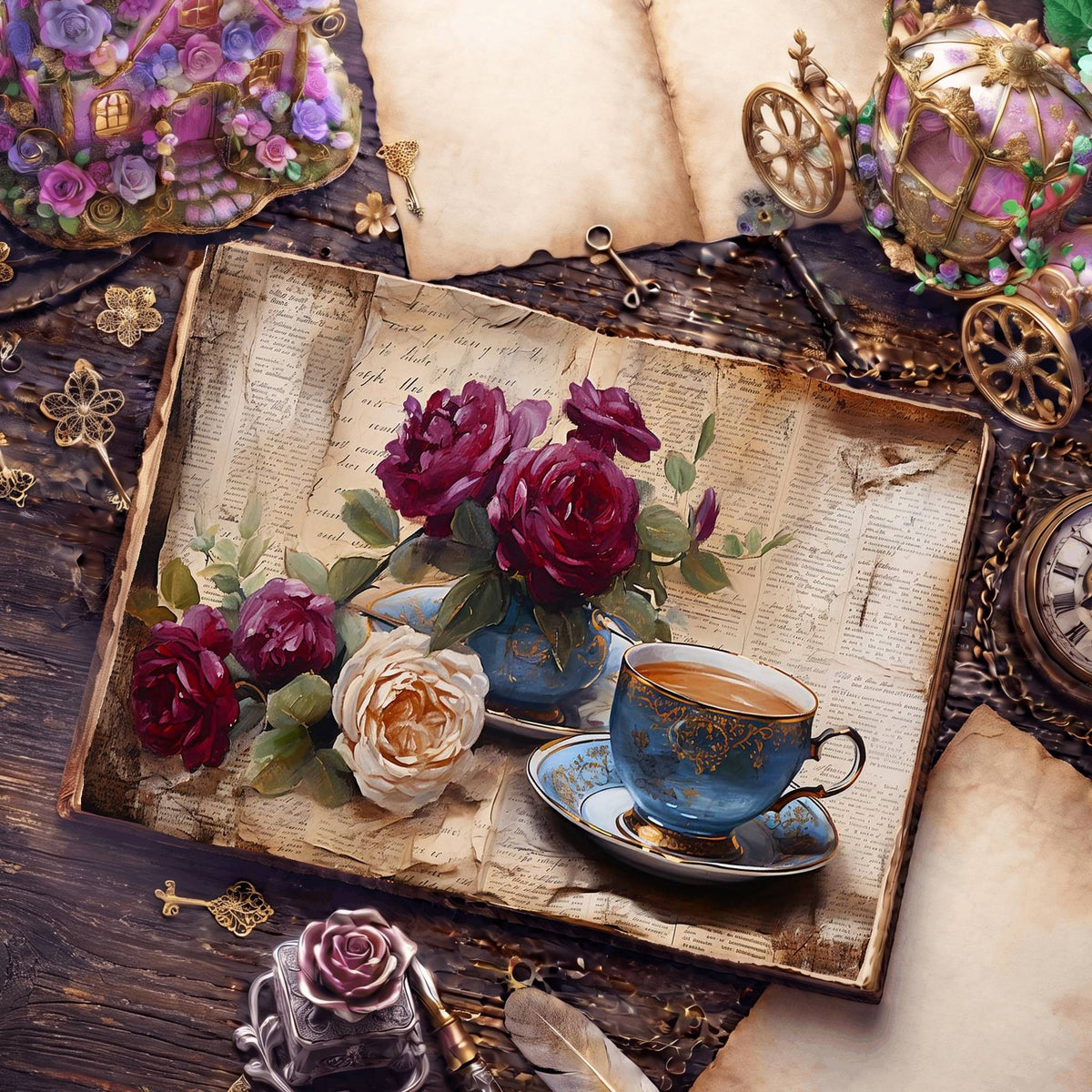 Coffee Cups Digital Papers