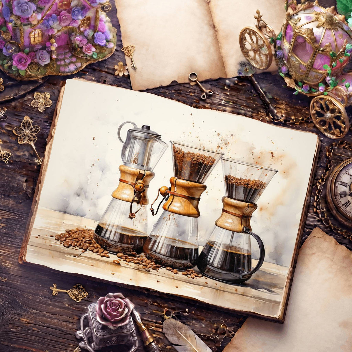 Coffee Shop Digital Papers