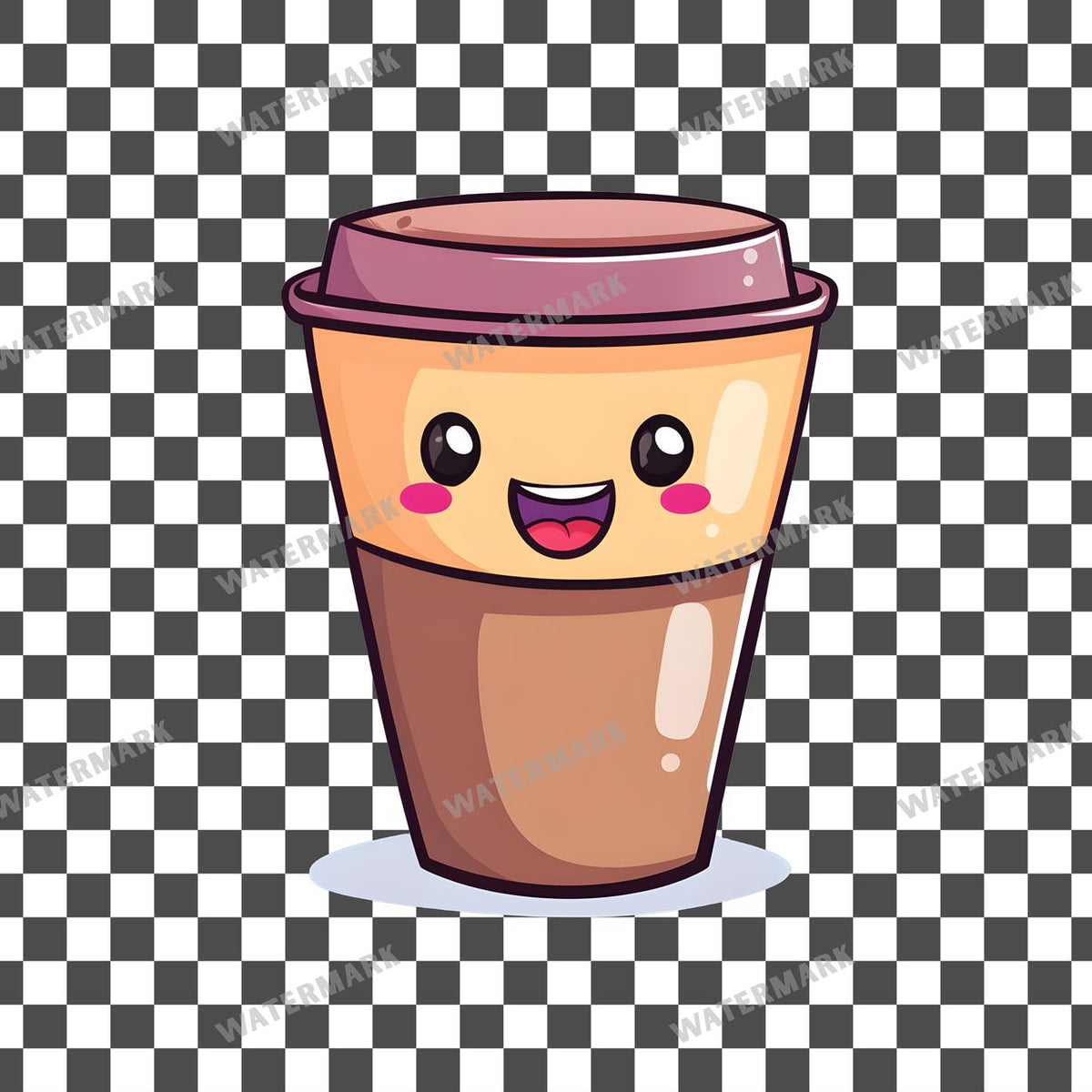 Coffee Kawaii Style Clipart Pngs