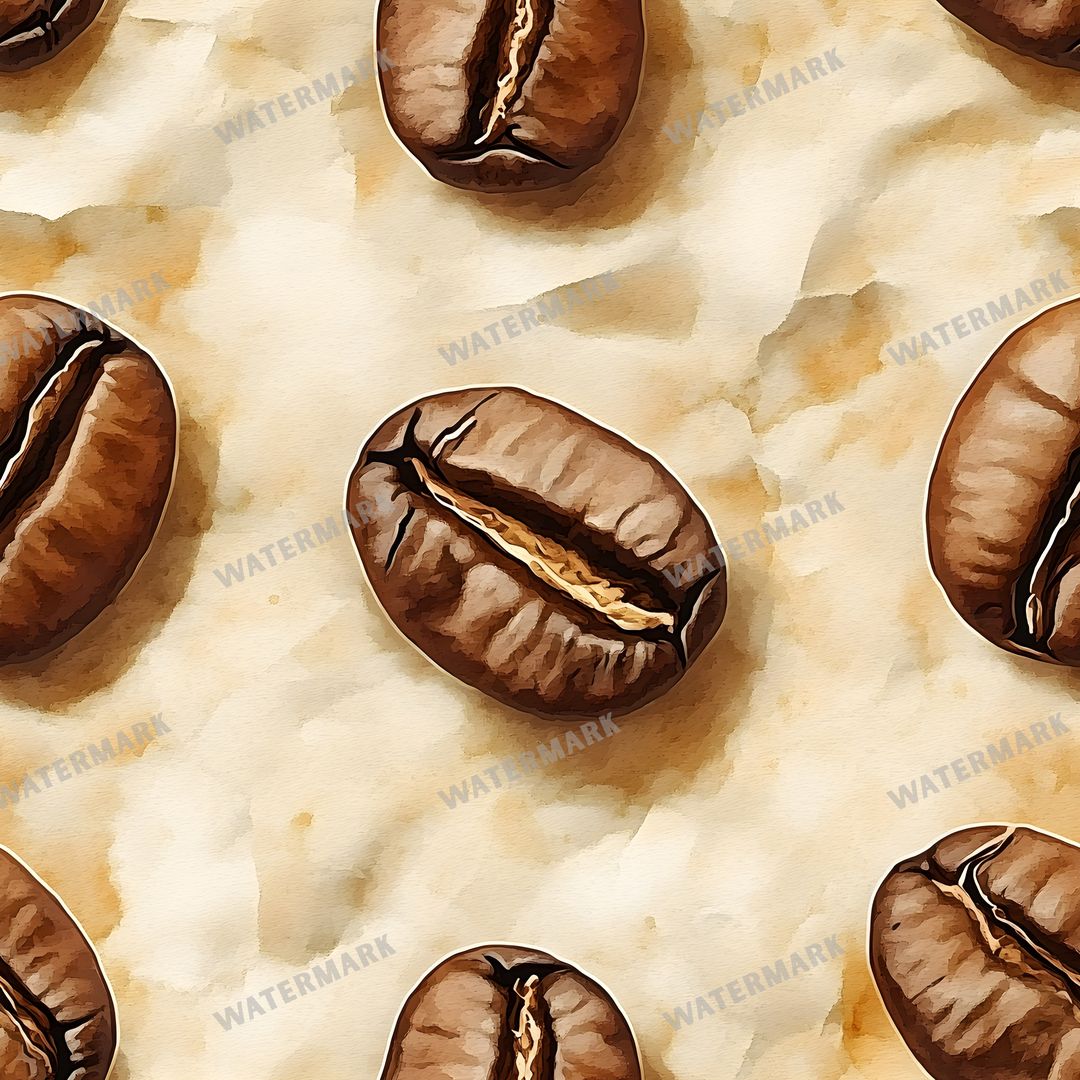 Coffee seamless pattern digital paper, repeating design 2