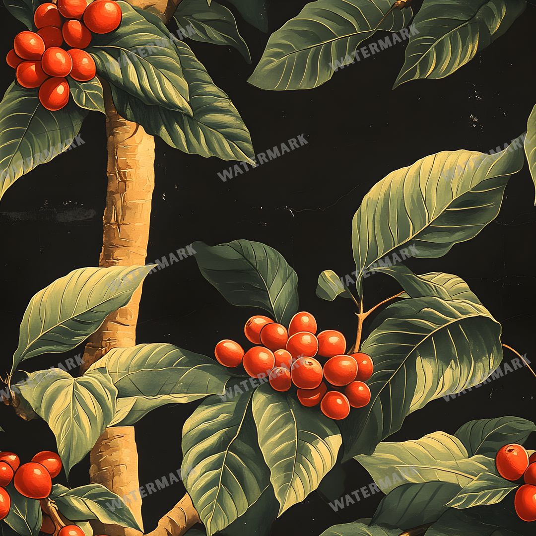 Coffee seamless pattern digital paper, repeating design 2