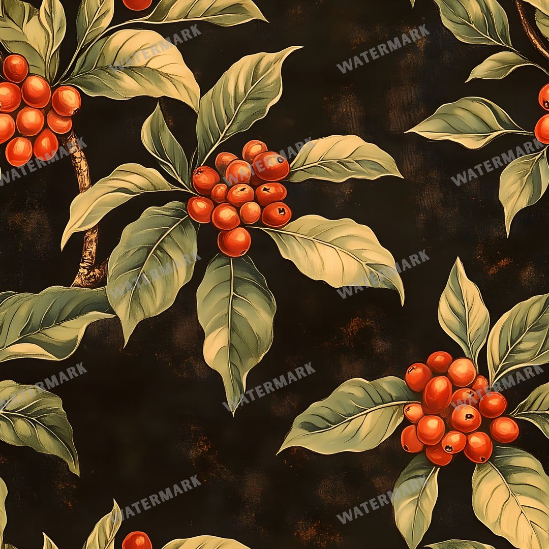 Coffee seamless pattern digital paper, repeating design 2