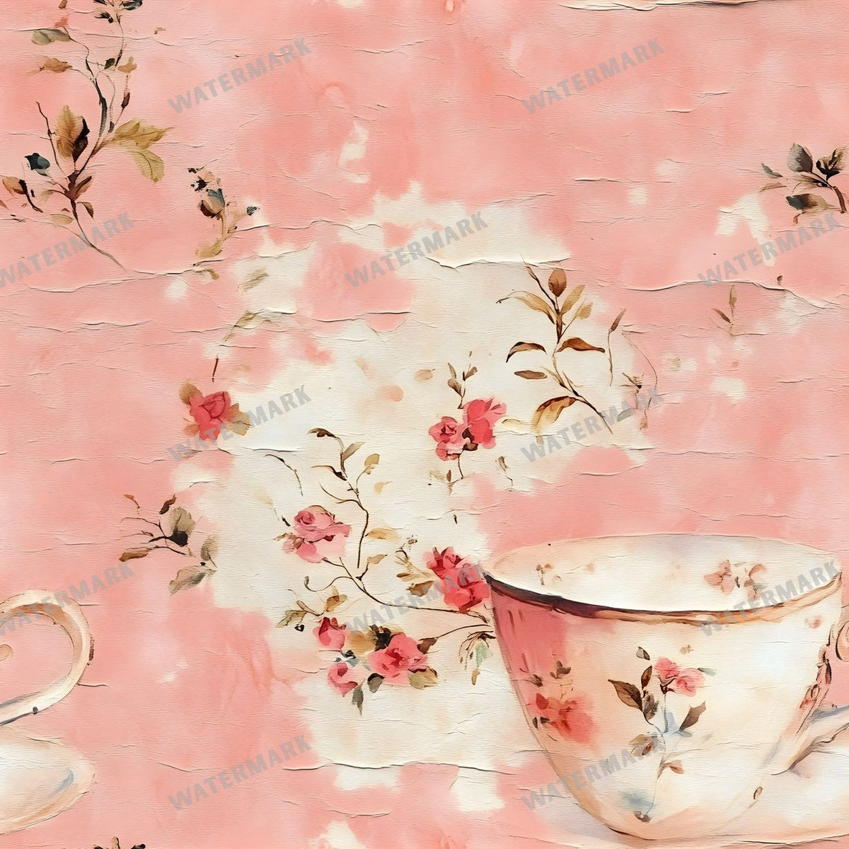 Coffee seamless pattern digital paper, repeating design 2