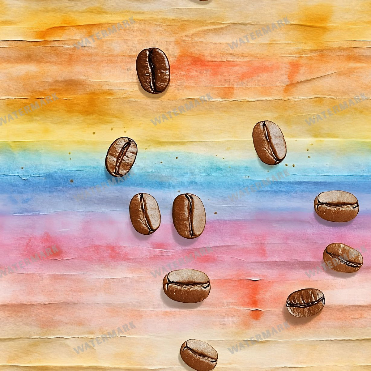 Coffee seamless pattern digital paper, repeating design 2