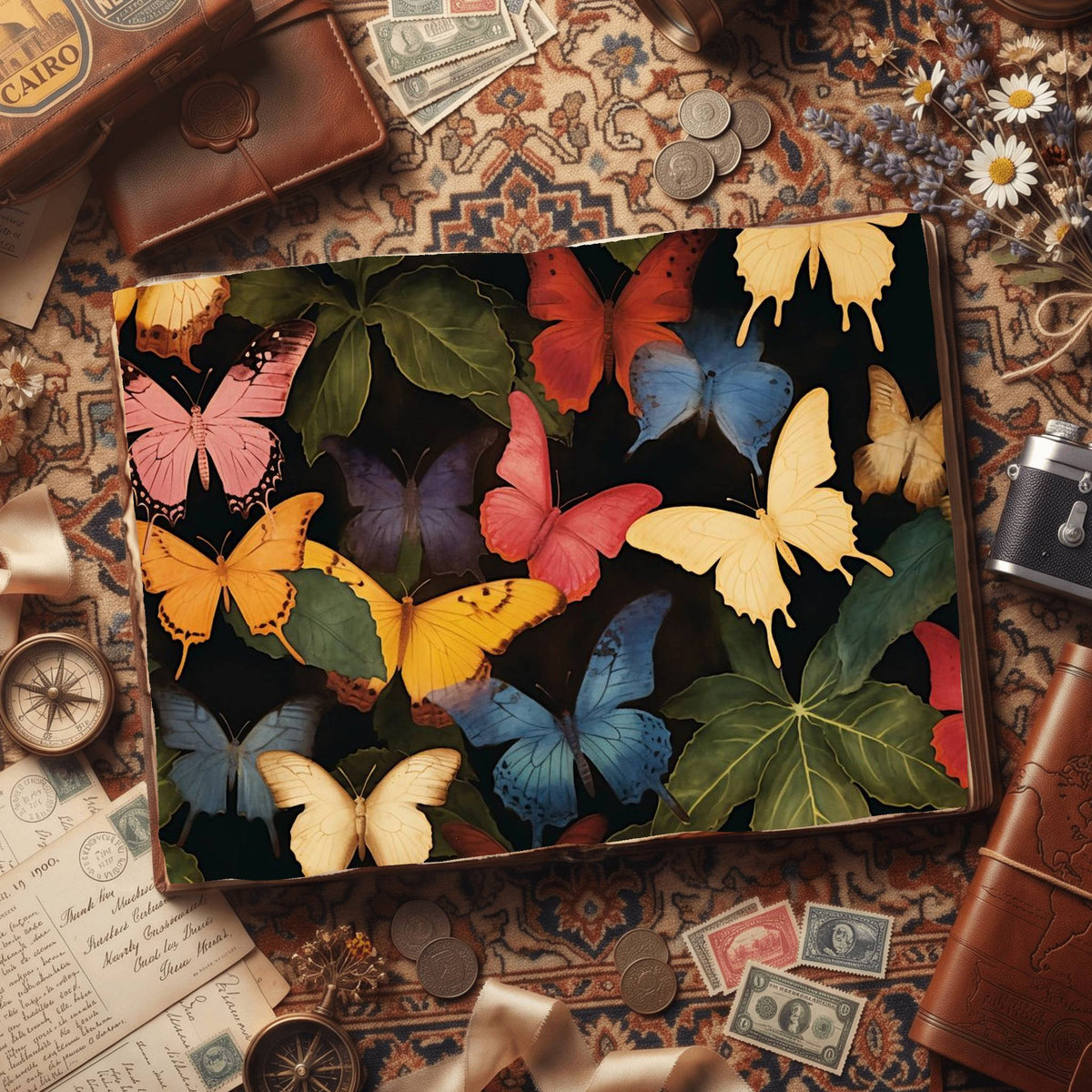 Colorful Butterflies Digital Papers