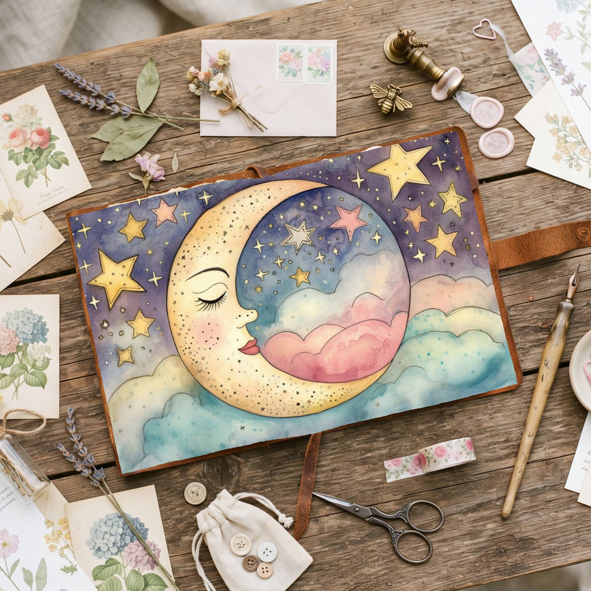 Colourful Pastel Celestial Digital Papers