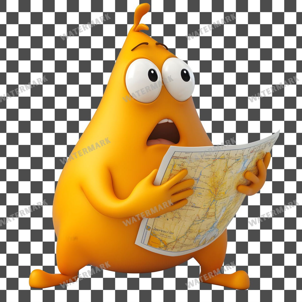 Confused Map Clipart Pngs