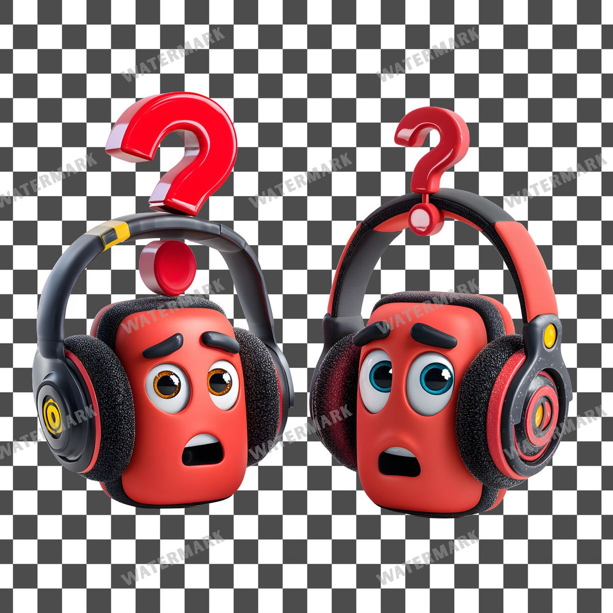 Confused Pair Clipart Pngs