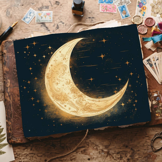 Crescent Moon Digital Papers