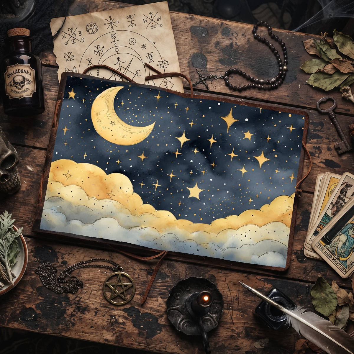 Crescent Moon Digital Papers