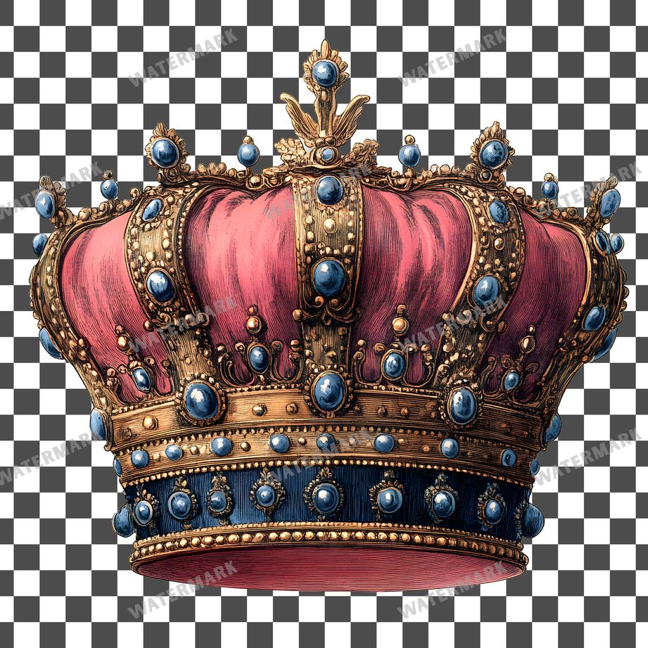 Crown Vintage Style Clipart Pngs