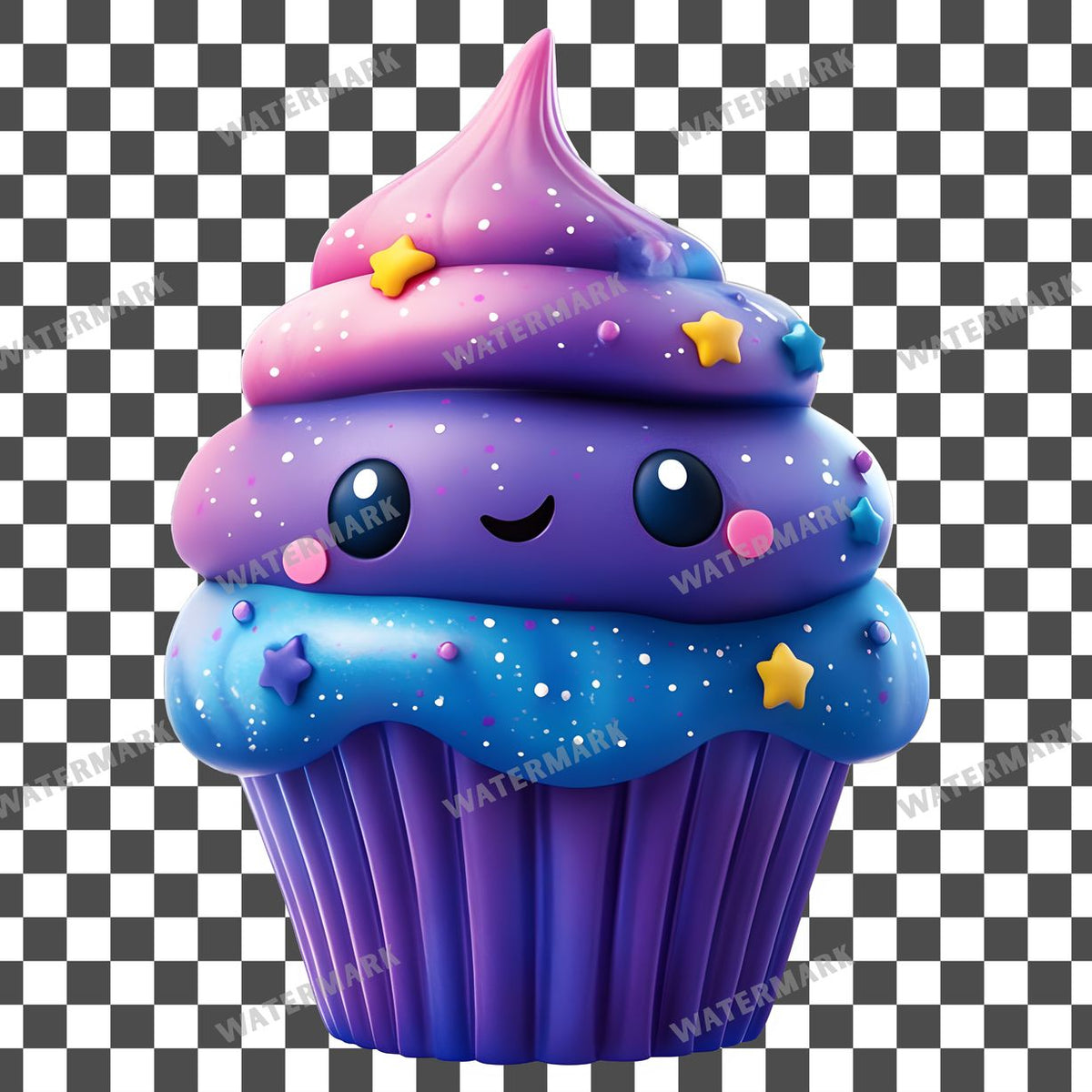 Cupcake Kawaii Style Clipart Pngs