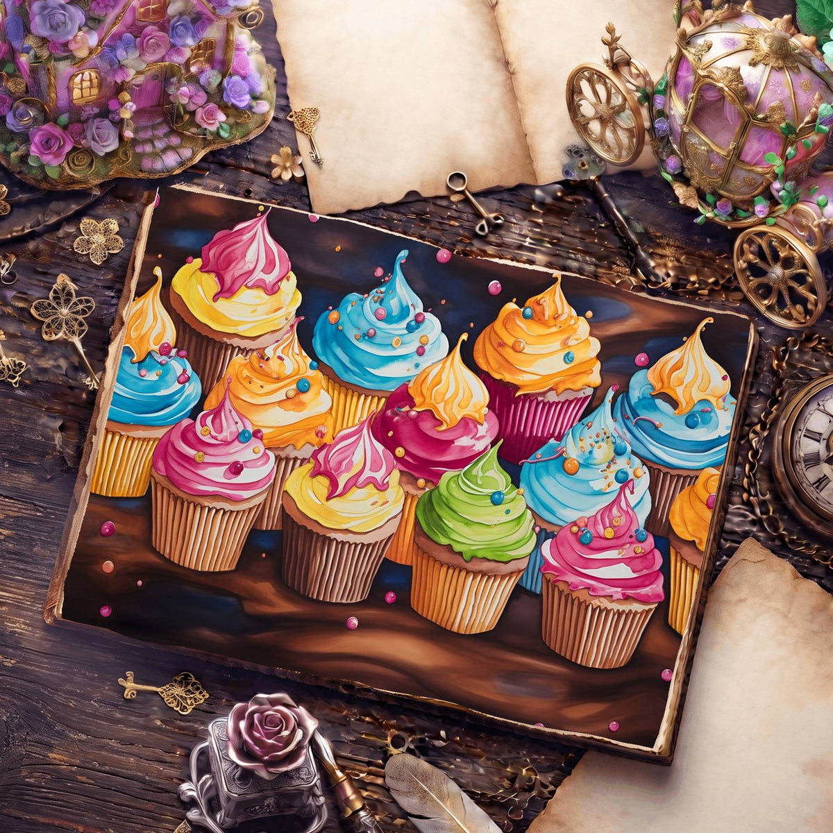 Cupcakes Digital Papers
