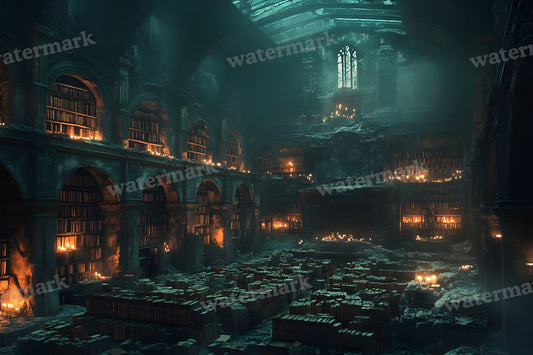 Cursed Library Backdrop Images
