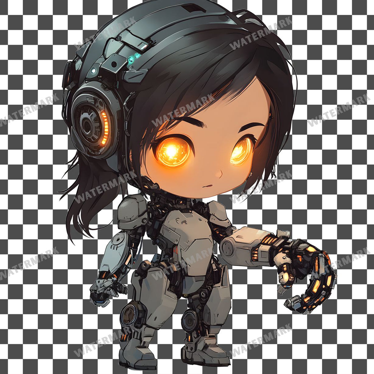 Cyborg Girl Clipart Pngs