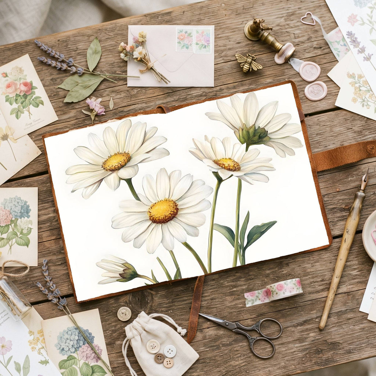 Daisies Digital Papers
