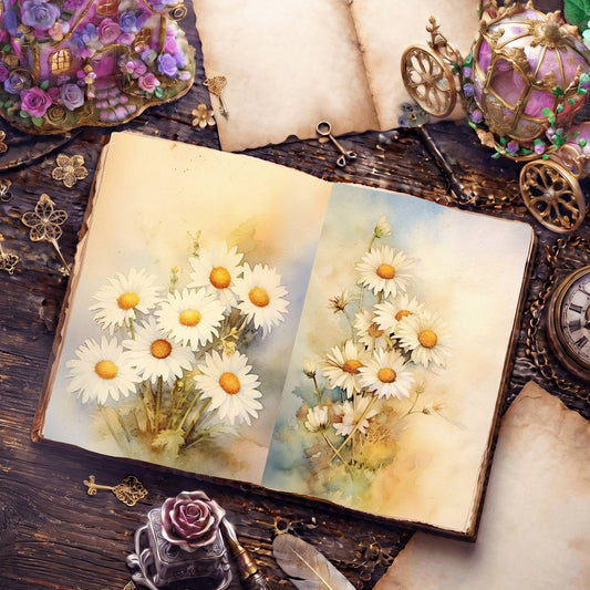 Daisies Digital Papers