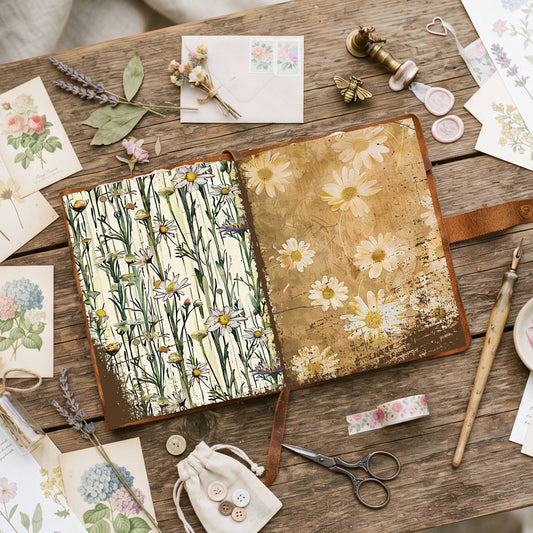 Daisy Flowers Digital Papers