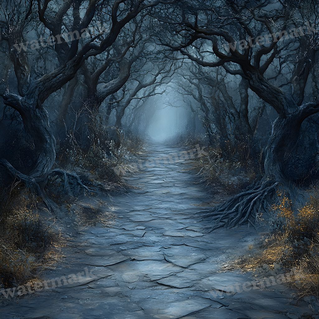 Dark Spooky digital photo backdrop for photo editing, preview 1