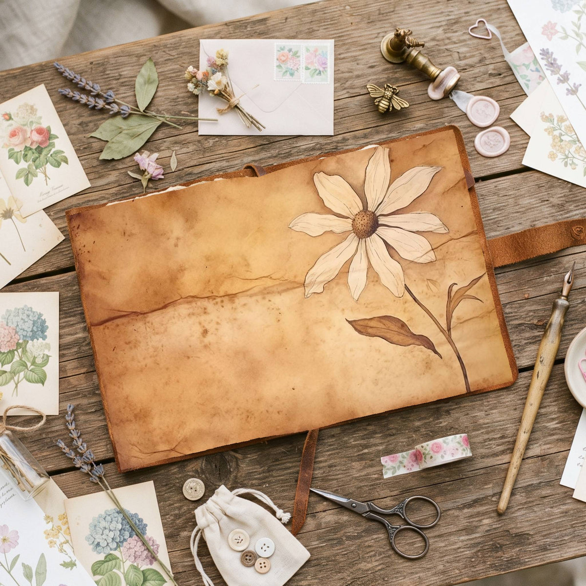 Decaying Daisy Digital Papers