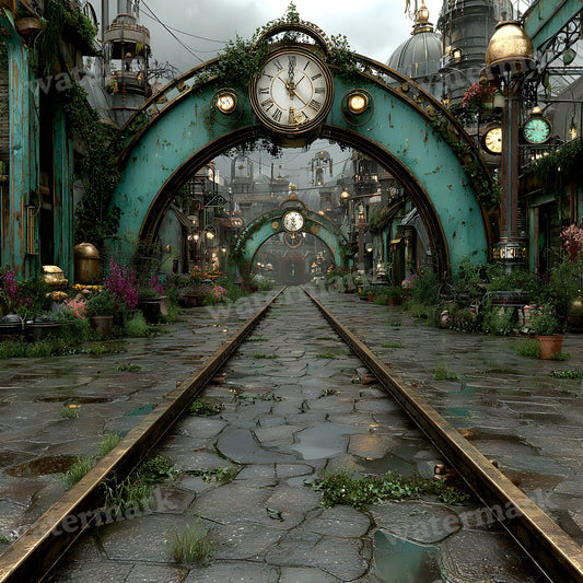 Delapidated Steampunk Coliseum Backdrop Images