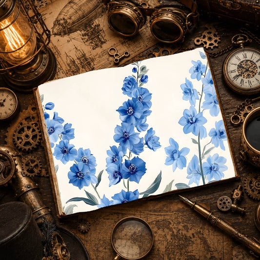 Delphiniums Digital Papers