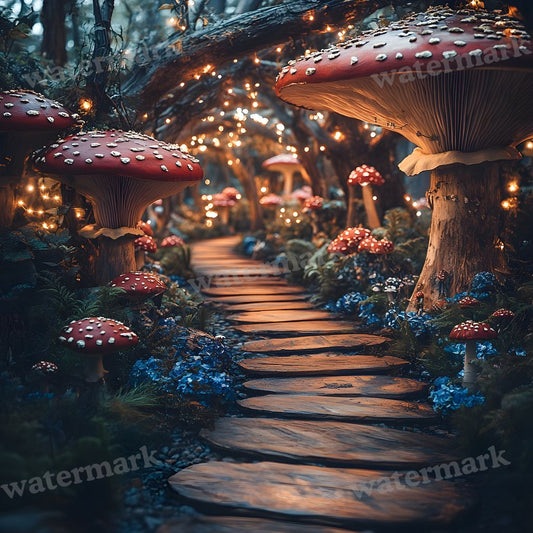 Dreamy Mushroom Backdrop Images