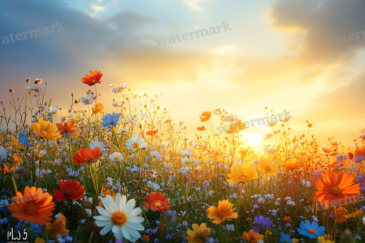 Dreamy Wildflower Meadow Backdrop Images