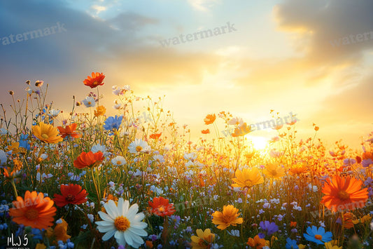 Dreamy Wildflower Meadow Backdrop Images