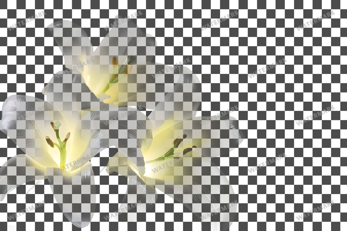 Easter Lilies Transparent Overlay Pngs